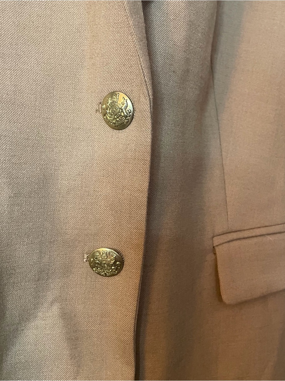 J. Crew Women's Wool blend Camel/Tan Blazer Jacket size 10 - Picture 3 of 7